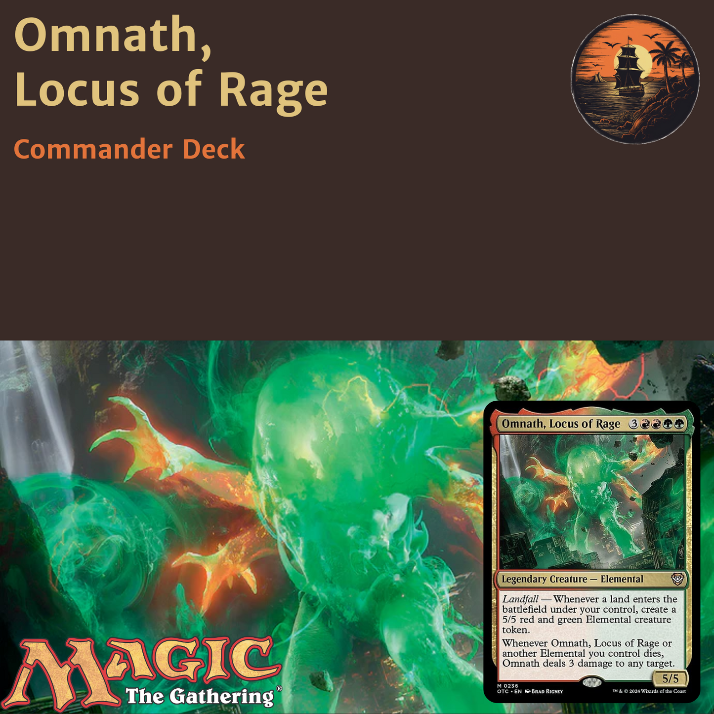 Landfall Ramp Deck - Omnath, Locus of Rage - Custom Commander Deck