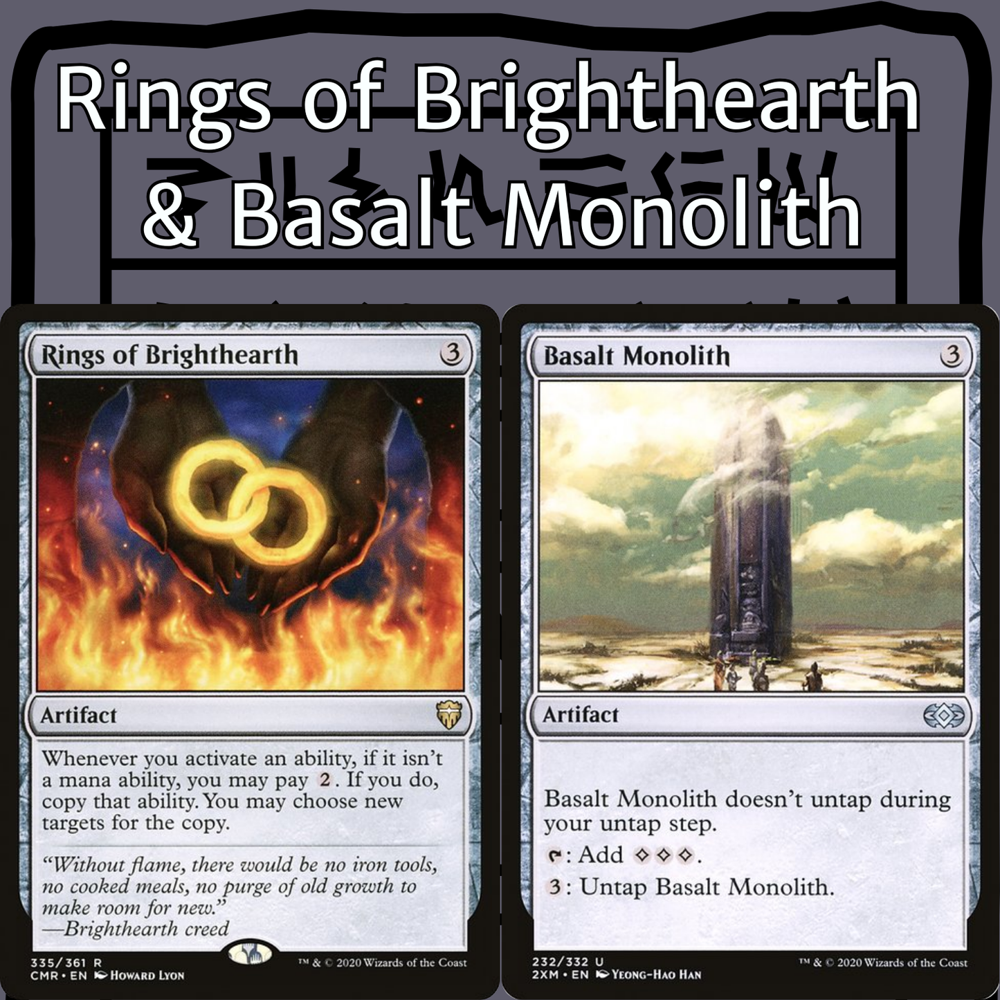 Rings of Brighthearth + Basalt Monolith - 2 Card Combo