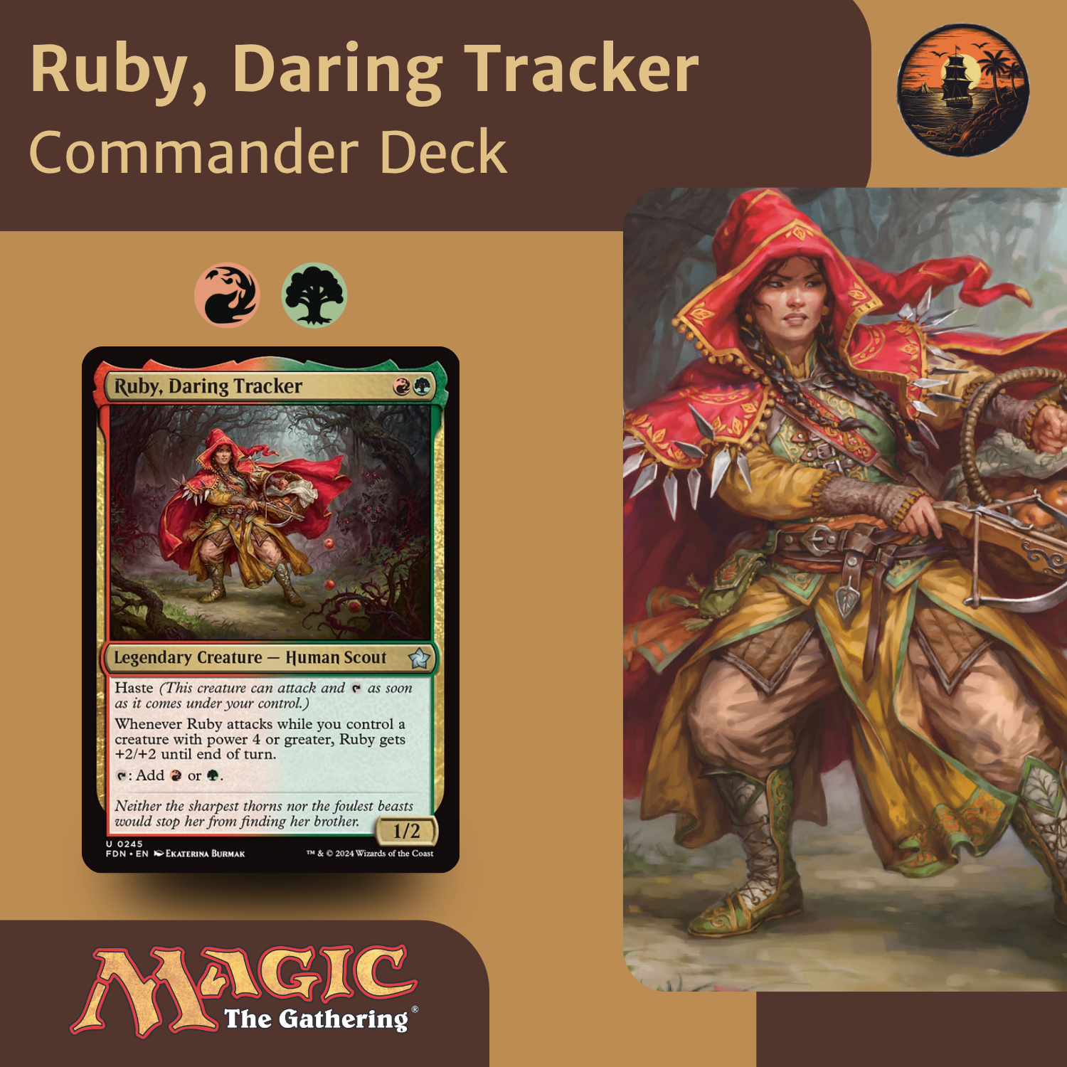 Ruby, Daring Tracker – Gruul Stompy Ramp &amp; Big Beasts Deck