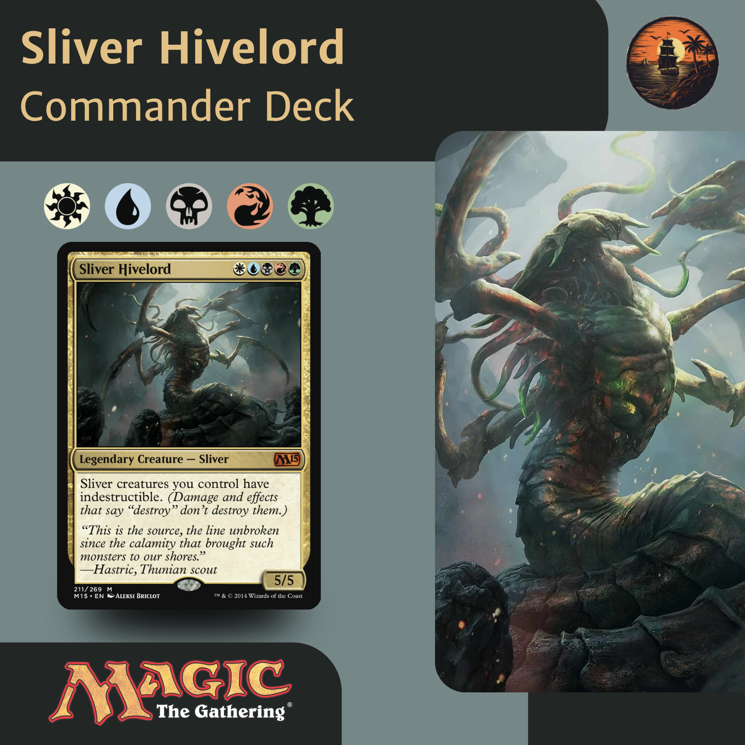Sliver Hivelord – 5-Colour Indestructible Sliver Swarm