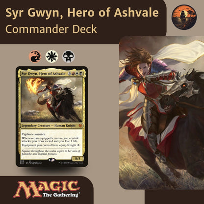 Knights & Free Equipment Power - Syr Gwyn, Hero of Ashvale - Custom EDH Commander Deck Knights Tribal