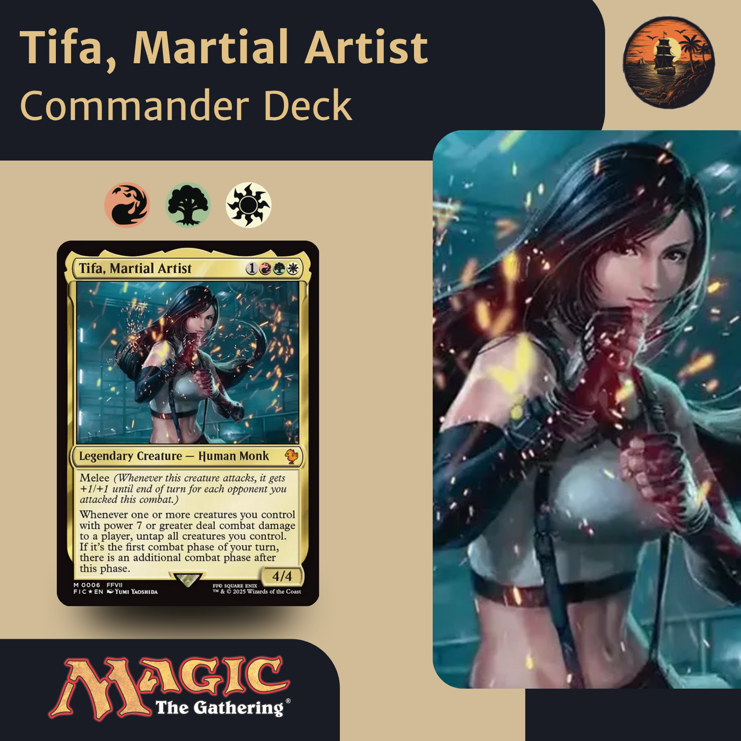 Tifa, Martial Artist card from Magic: The Gathering with character illustration