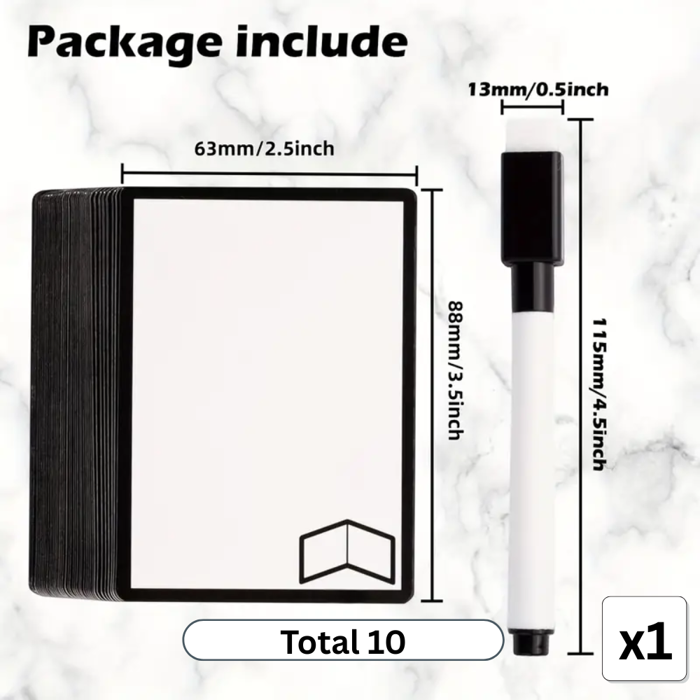 10pcs Reusable Dry Erase MTG Tokens with Marker