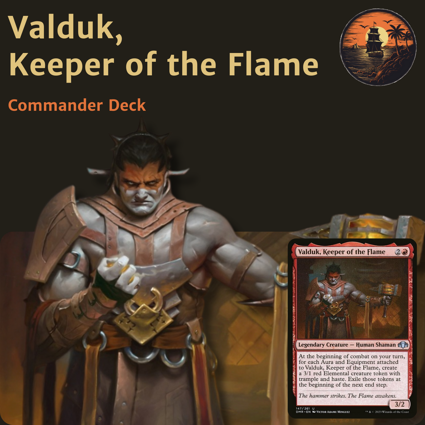Elemental Token Swarm & Equipment Power - Valduk, Keeper of the Flame - Custom Commander Deck
