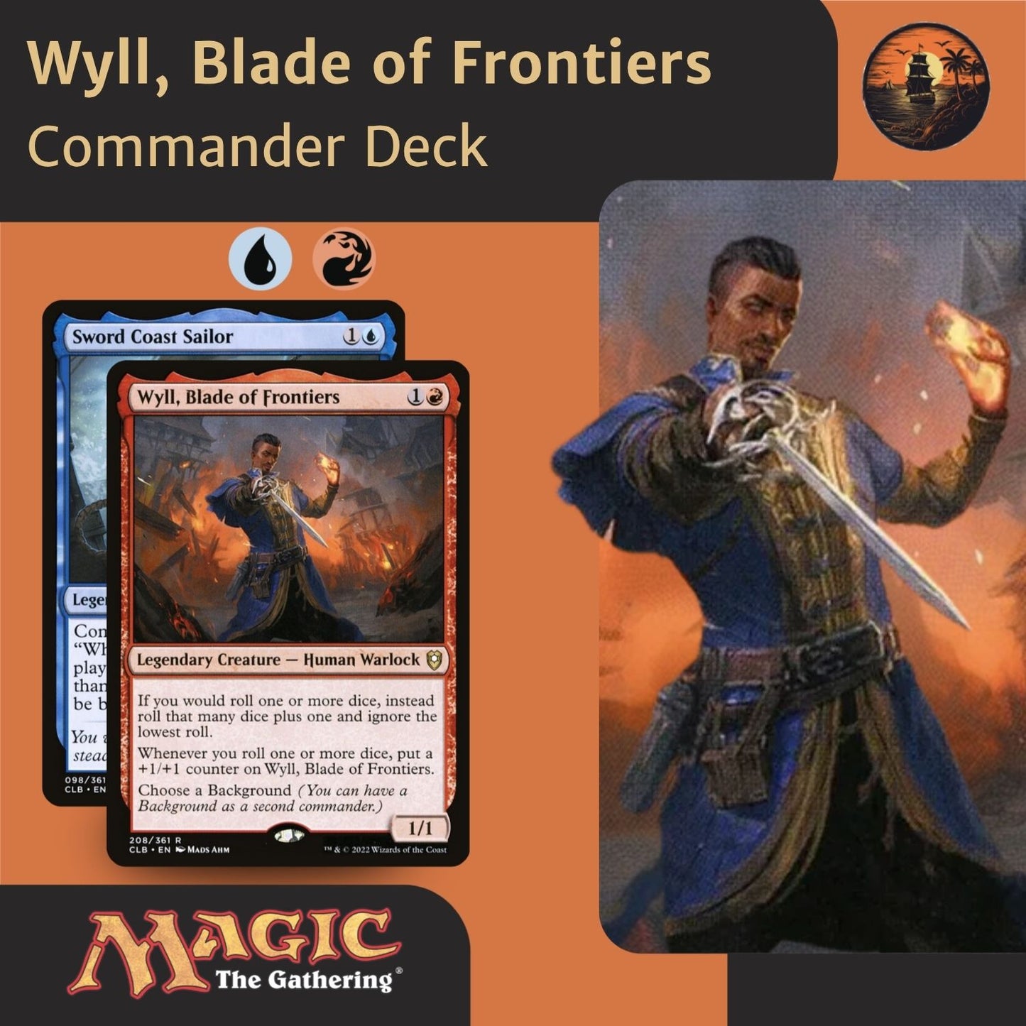 Wyll, Blade of Frontiers & Sword Coast Sailor - Custom Commander Deck