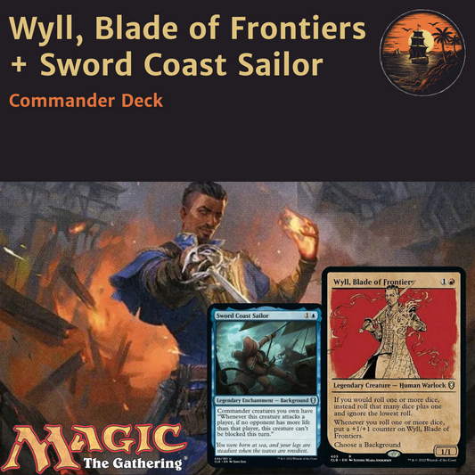 Dice Rolling Chaos & Strategy - Wyll, Blade of Frontiers & Sword Coast Sailor - Custom Commander Deck