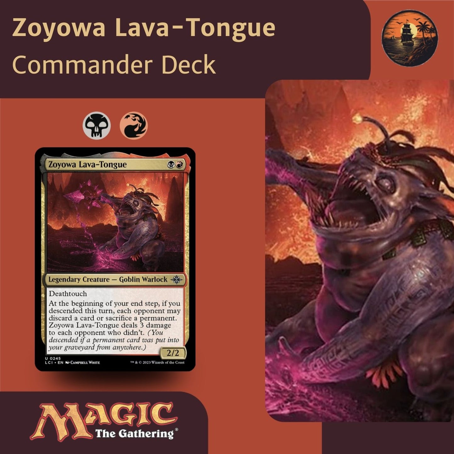 Zoyowa Lava-Tongue - Custom EDH Commander Deck